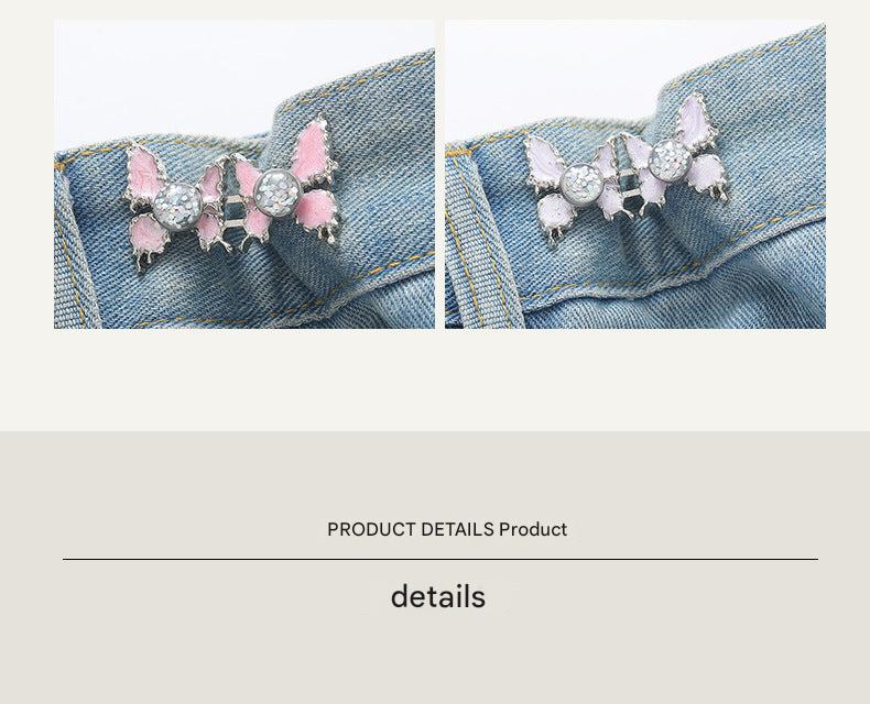 Adjustable Waist Butterfly Buckle with Rhinestones - Lifestyle Image