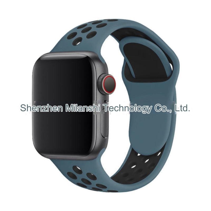 Dual Color Silicone Sport Band for Apple Watch Series 6, 7, 8, SE and Ultra - Comfortable & Durable