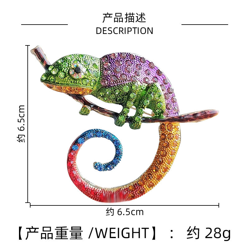 Close-up of Lizard Brooch Detail