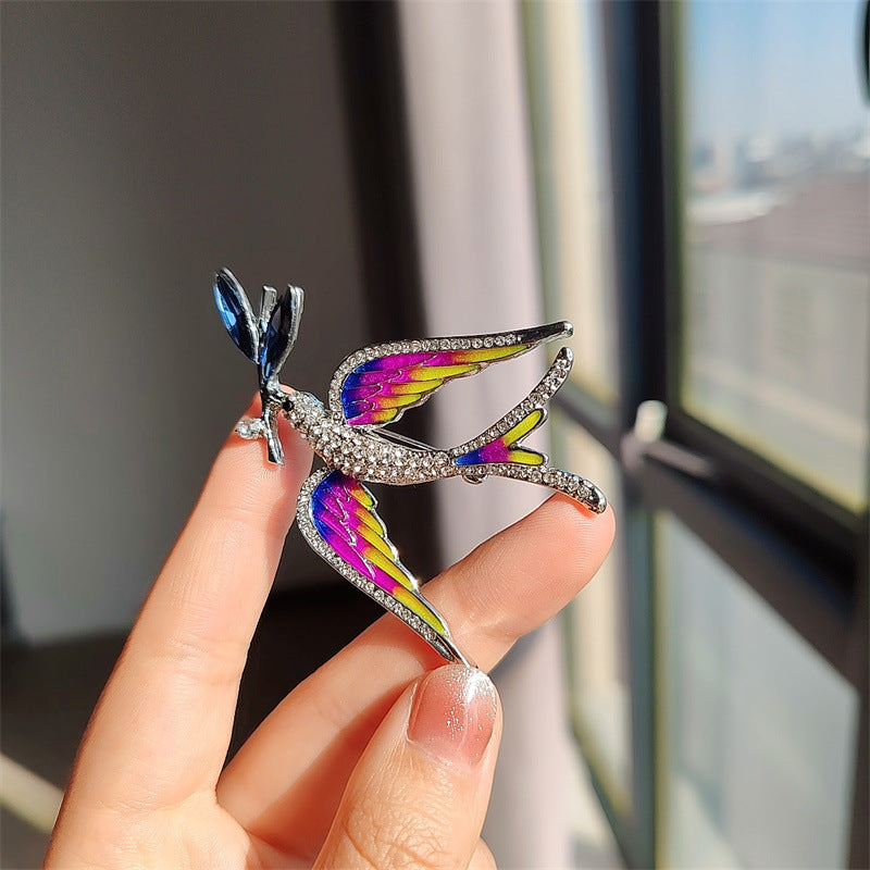 Blue Swallow Brooch Image 5
