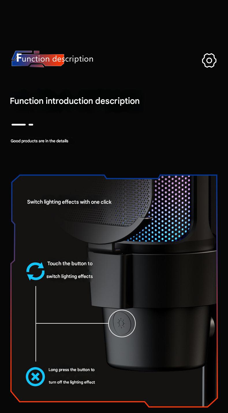 USB Live Streaming Microphone with Colorful Lights image 1