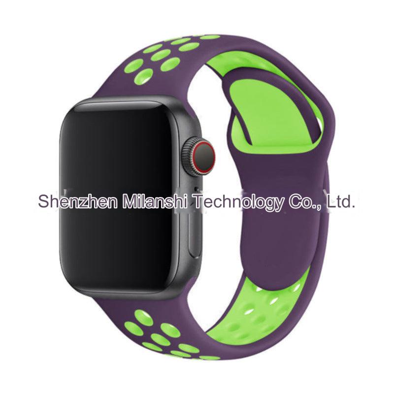 Dual Color Silicone Sport Band for Apple Watch Series 6, 7, 8, SE and Ultra - Comfortable & Durable