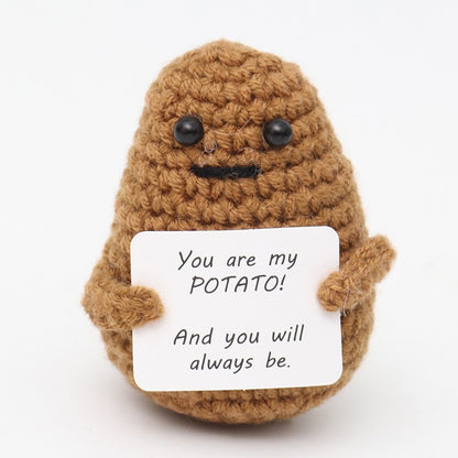 child-friendly plush knitted animal