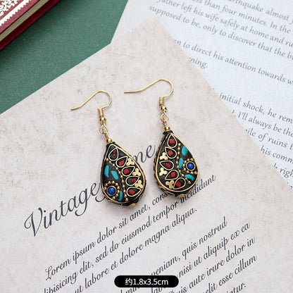 Colorful mixed materials earrings 7