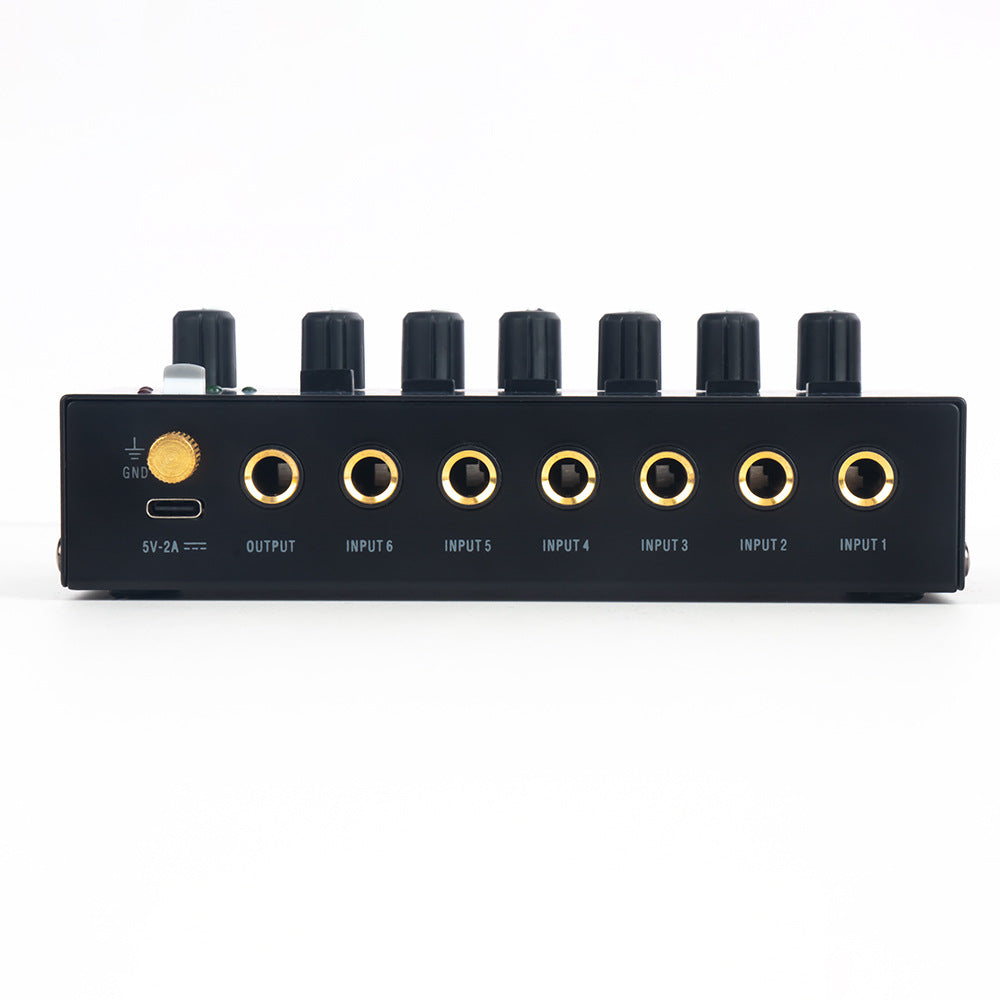 6-channel stereo audio mixer for live streaming