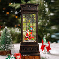 Phone Booth Rotating Bronze Christmas Tree with Small Train (Pack of 2)