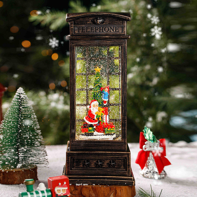 elegant holiday music carousel santa globe