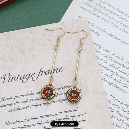 Nepalese design earrings vintage look 8