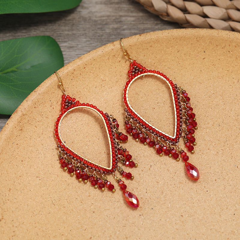 Long vintage chic earrings hanging image 3
