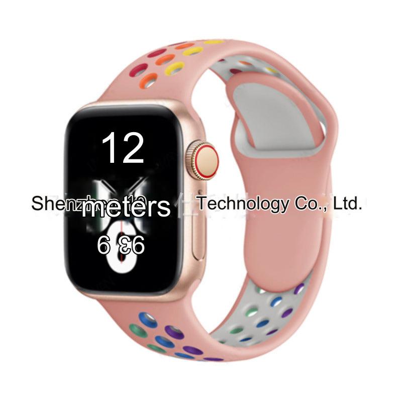 Dual Color Silicone Sport Band for Apple Watch Series 6, 7, 8, SE and Ultra - Comfortable & Durable