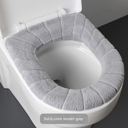 Close-up of soft plush material Toilet Cover