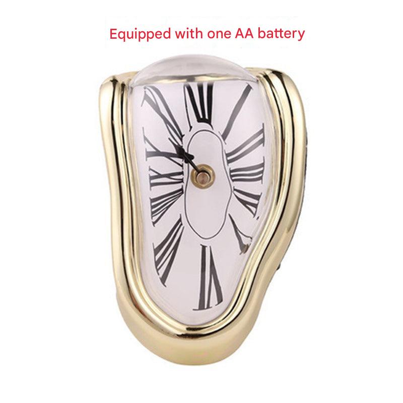 vintage melting clock with roman numerals