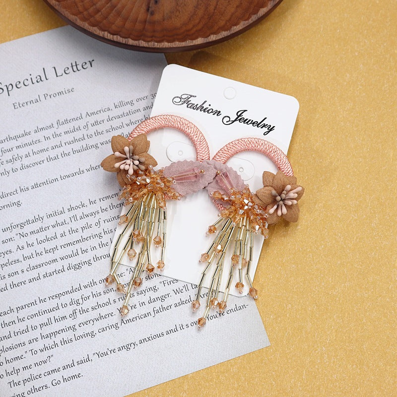 Fashionable earrings with tassels image 5