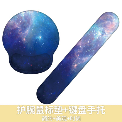 Custom Memory Foam Wrist Support Mouse Pad & Keyboard Rest for Ergonomic Comfort - Vibrant Designs