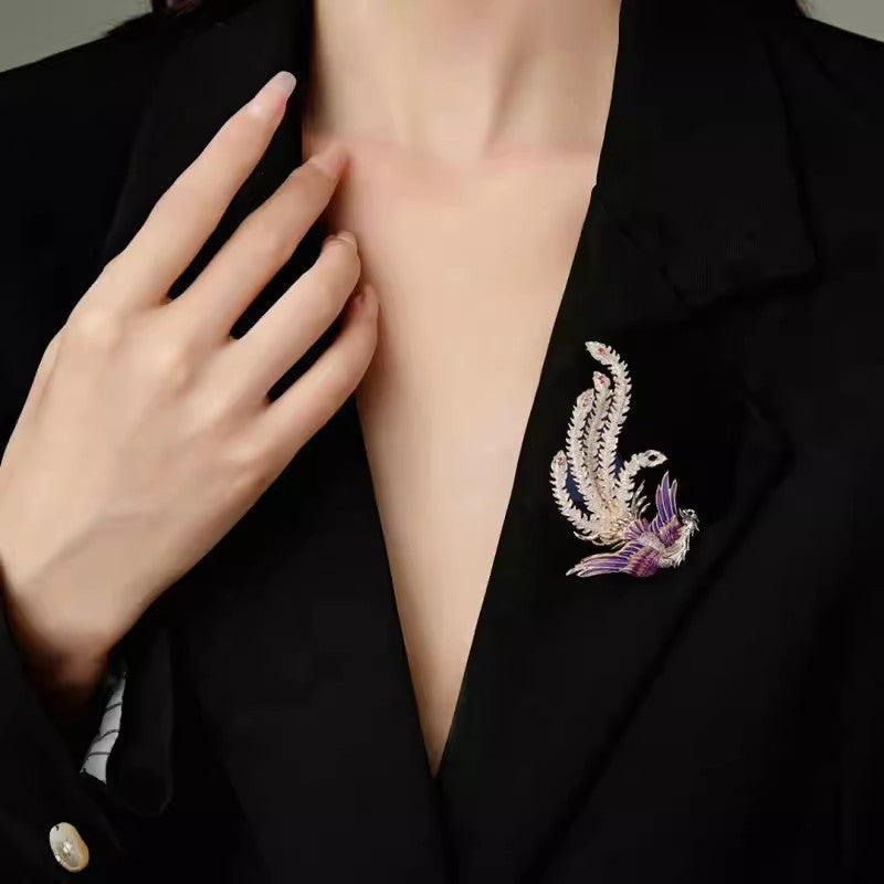 Close-up of phoenix brooch design image 3