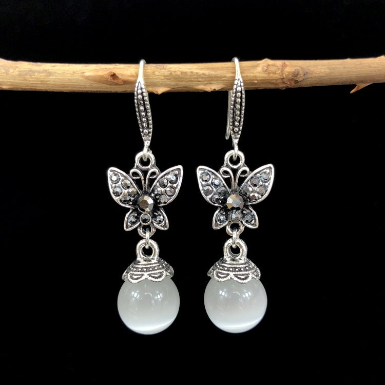 Stylish Bohemian Agate Dangle Earrings for Women - Image 1