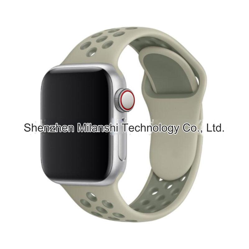 Dual Color Silicone Sport Band for Apple Watch Series 6, 7, 8, SE and Ultra - Comfortable & Durable