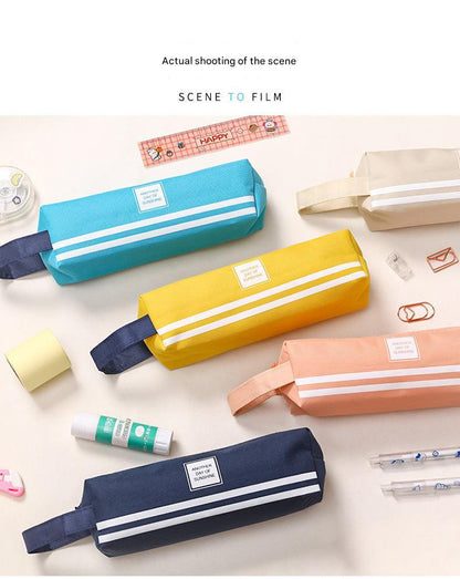 beige pencil case side view