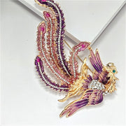 KC Gold Purple Phoenix Brooch