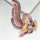 KC Gold Purple Phoenix Brooch