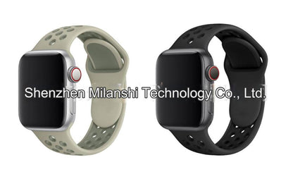 Dual Color Silicone Sport Band for Apple Watch Series 6, 7, 8, SE and Ultra - Comfortable & Durable