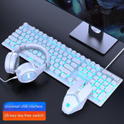 White Ice Blue Light Punk Edition + Gaming Mouse + Gaming Headset (Pack of 5)