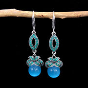 Floral Leaf with Beads (Sky Blue)