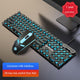 Black blue light single keyboard + mouse (Pack of 5)