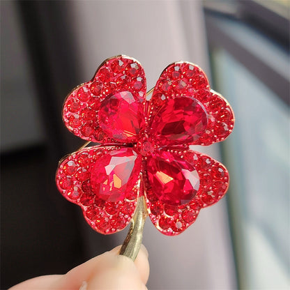 Elegant four-leaf clover pin