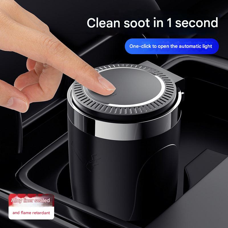 Car ashtray with light