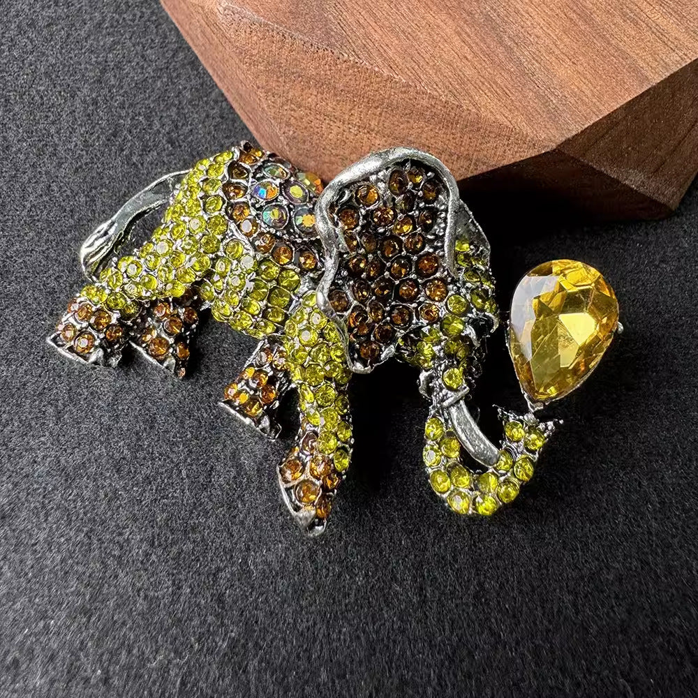 vibrant colored elephant brooch image 6