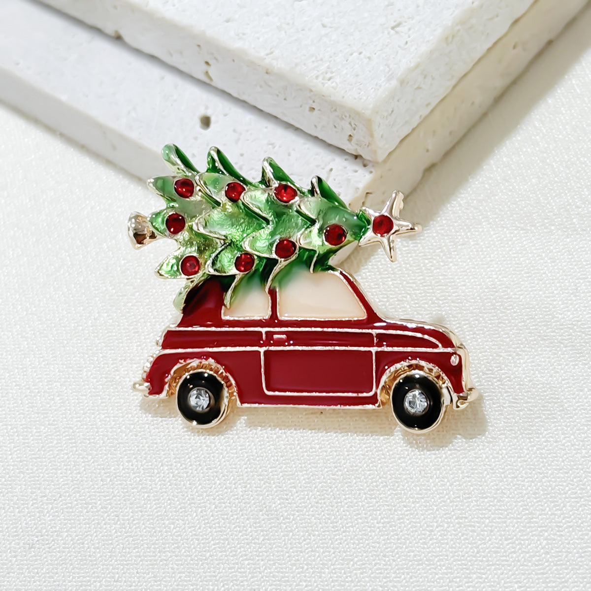 Creative Alloy Holiday Car Pin Close-Up