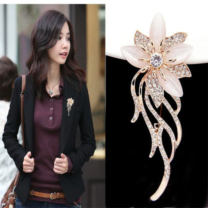 Intricate Floral Design Brooch - Women Accessories