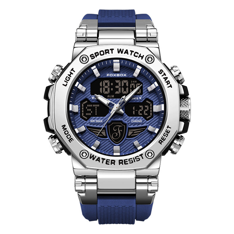 Silicone strap waterproof watch side view