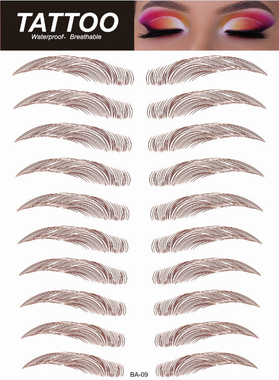 6D waterproof eyebrow tattoos natural look image 1