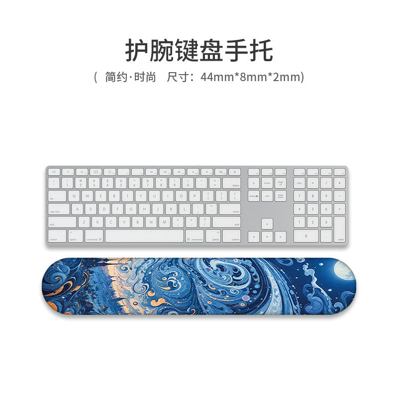 Custom Memory Foam Wrist Support Mouse Pad & Keyboard Rest for Ergonomic Comfort - Vibrant Designs