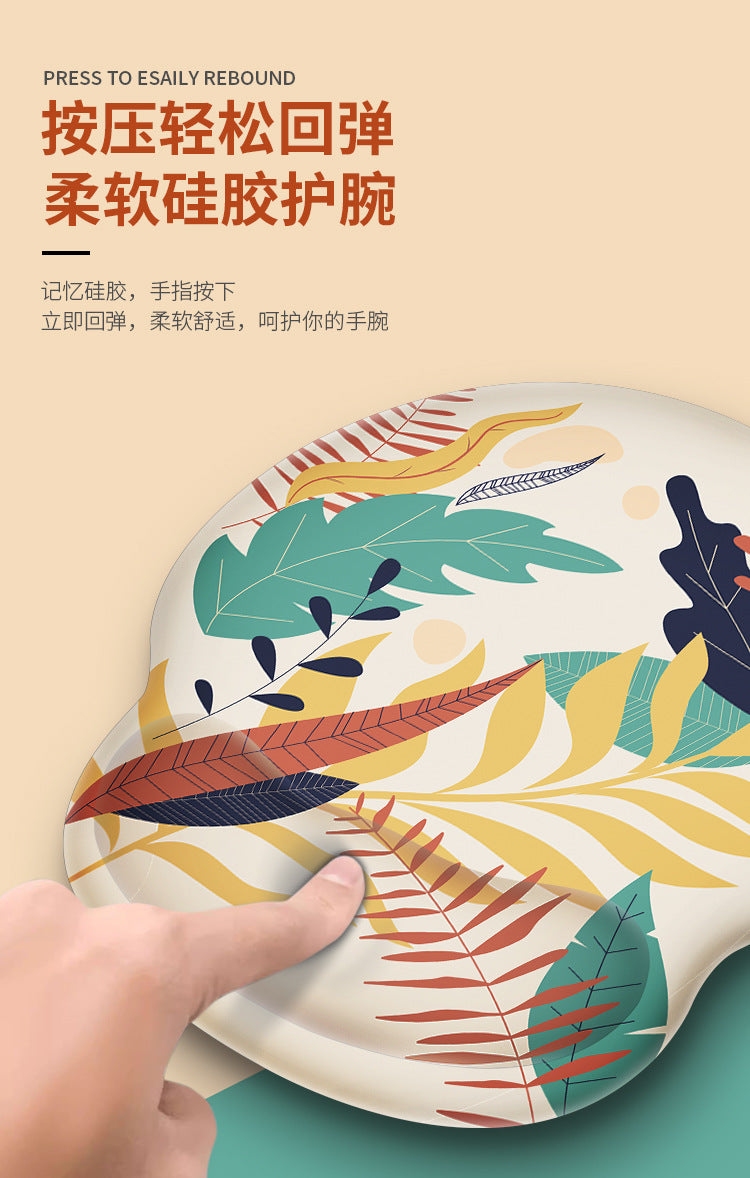 Custom Memory Foam Wrist Support Mouse Pad & Keyboard Rest for Ergonomic Comfort - Vibrant Designs