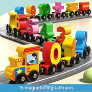 Cartoon 15-Piece Magnetic Number Train (Pack of 1)