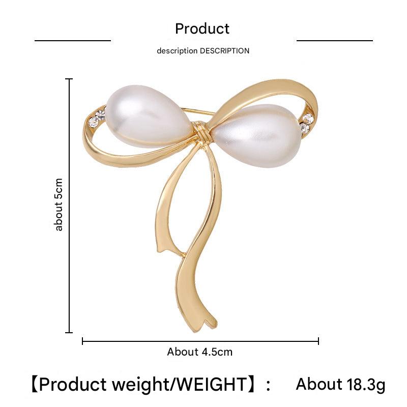 Beautiful Pearl Bow Brooch - Image 3