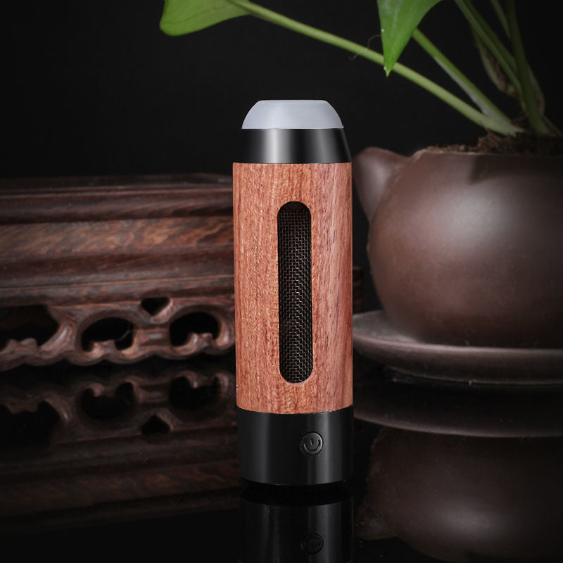 walnut wood car ashtray