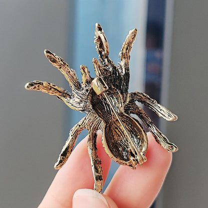 Unique insect brooch close-up with dazzling details