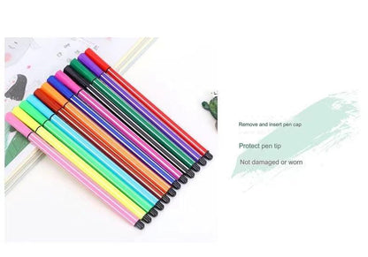 Vibrant Washable Watercolor Markers Set for Kids – 12/24/36 Colors for Art and Craft Enthusiasts