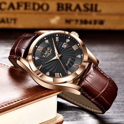 Quartz watch showcasing calendar feature