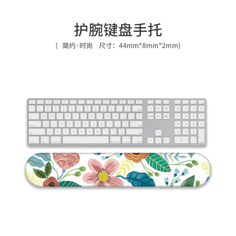 Custom Memory Foam Wrist Support Mouse Pad & Keyboard Rest for Ergonomic Comfort - Vibrant Designs