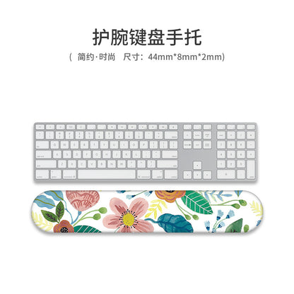 Custom Memory Foam Wrist Support Mouse Pad & Keyboard Rest for Ergonomic Comfort - Vibrant Designs