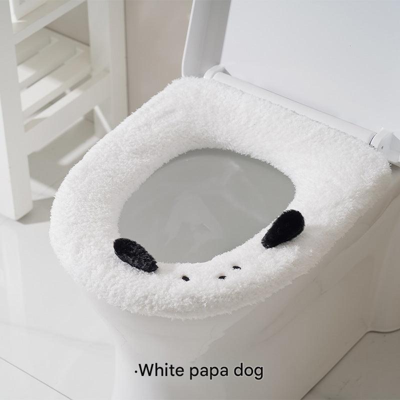 Flexible fit Toilet Seat Cover with non-slip base