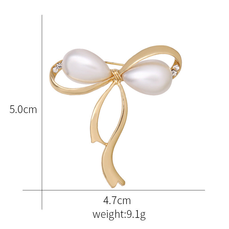 Stylish Alloy Pin Brooch in Gold - Image 2