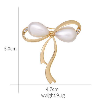 Stylish Alloy Pin Brooch in Gold - Image 2