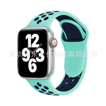 Dual Color Silicone Sport Band for Apple Watch Series 6, 7, 8, SE and Ultra - Comfortable & Durable