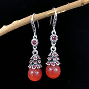 Layered Leaf Dangle (Red)